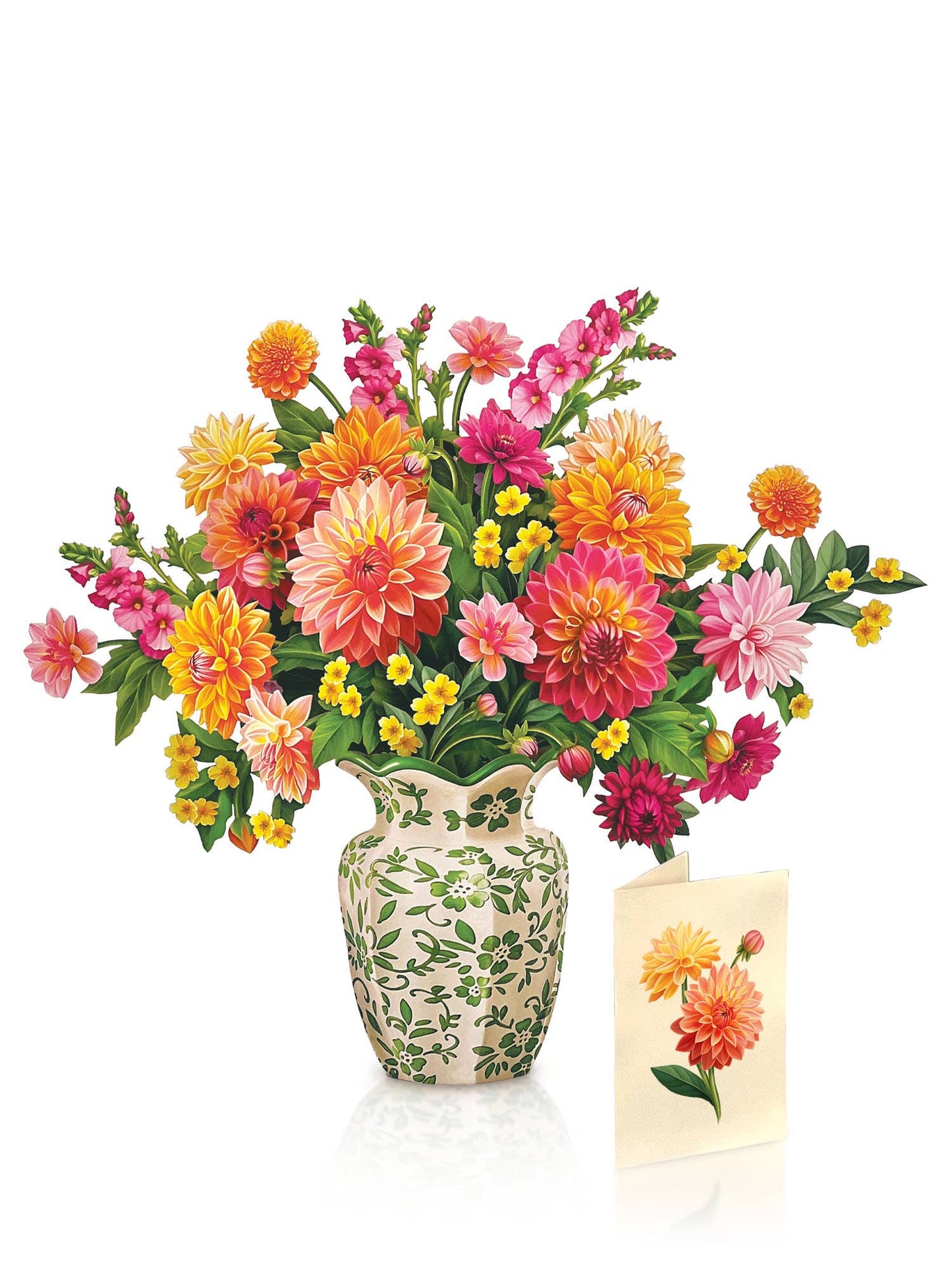 FreshCut Paper LLC - Dahlia Sunrise (8 Pop-up Greeting Cards)