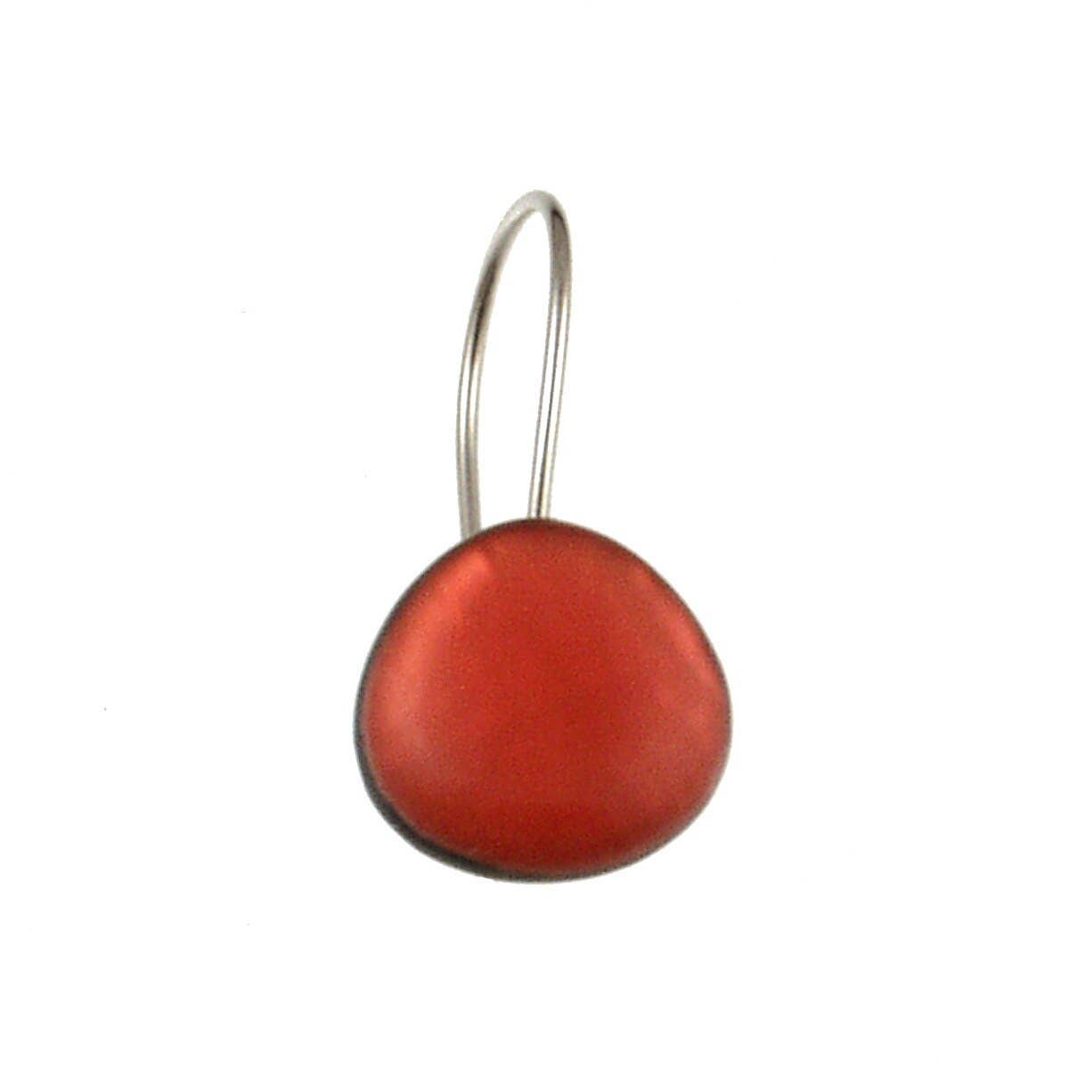 Origin Jewelry - Resin & Shell Drop Earrings - SMALL, Rounded Edge, 0.5": Sapphire