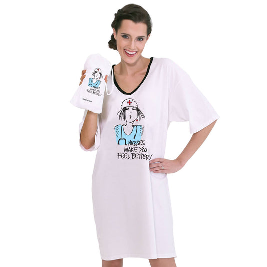 Emerson Street Clothing Co. - Nurses Make You Feel Better, Nightshirt in a Bag