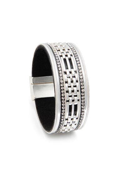 SAACHI - Weave Link Crystal Bracelet: Yellow Gold