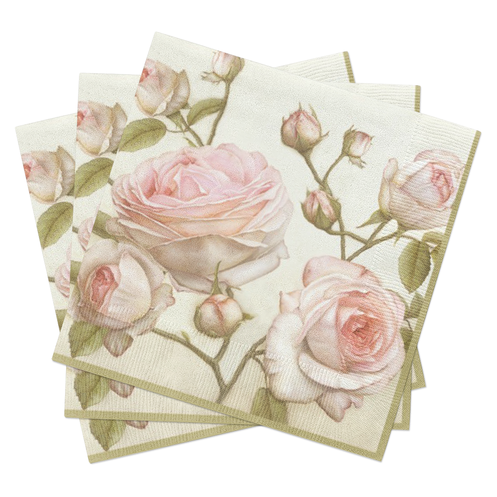 European Excellency - Lucy Roses Cocktail Paper Napkins