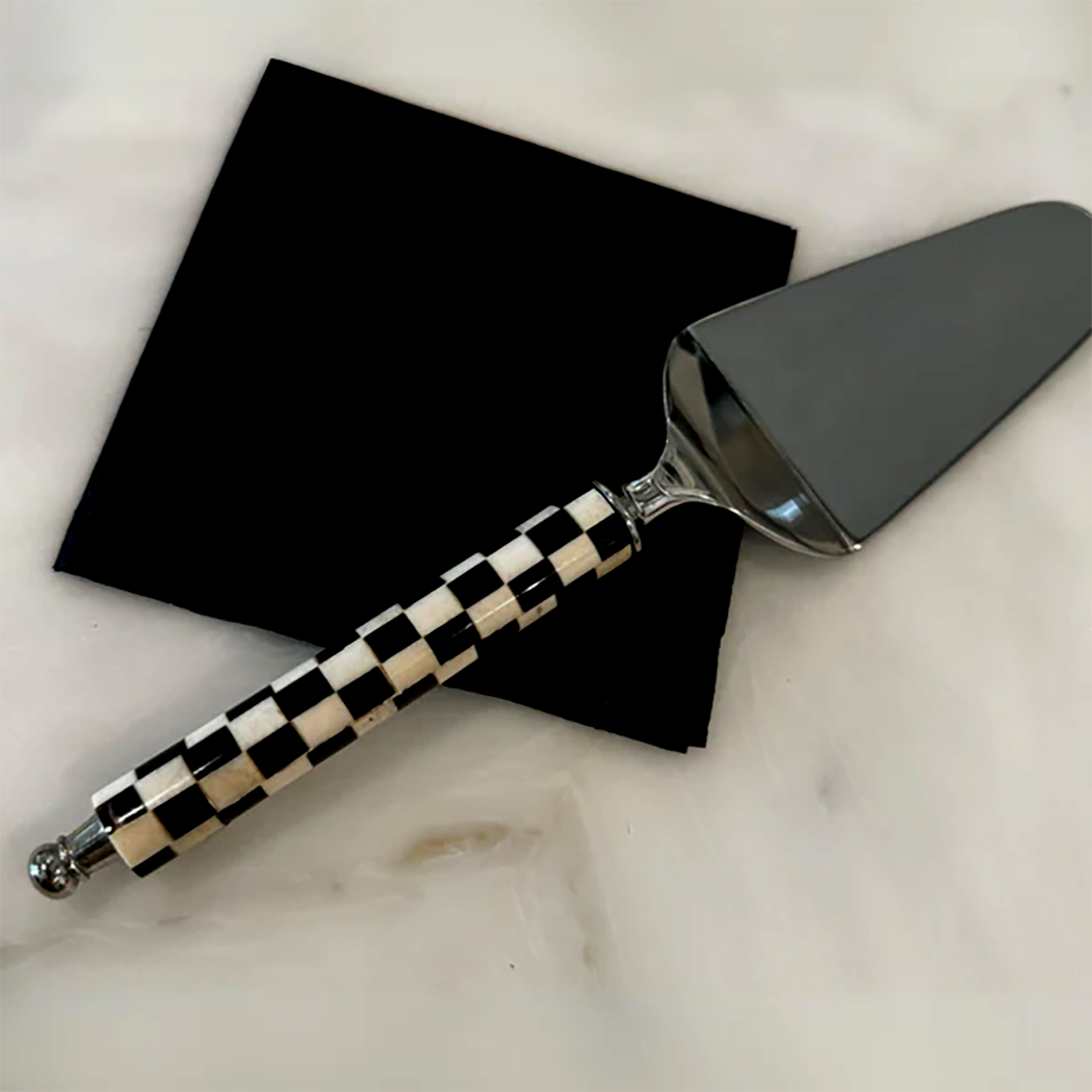 Shastra Home - Checker Cake Server