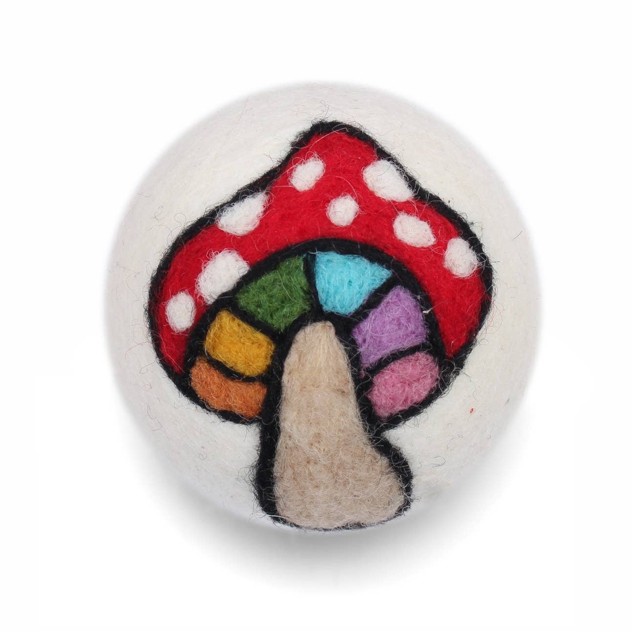 Ethical Global - Mushrooms: Eco Wool Dryer Balls Fair Trade: Colorful Red