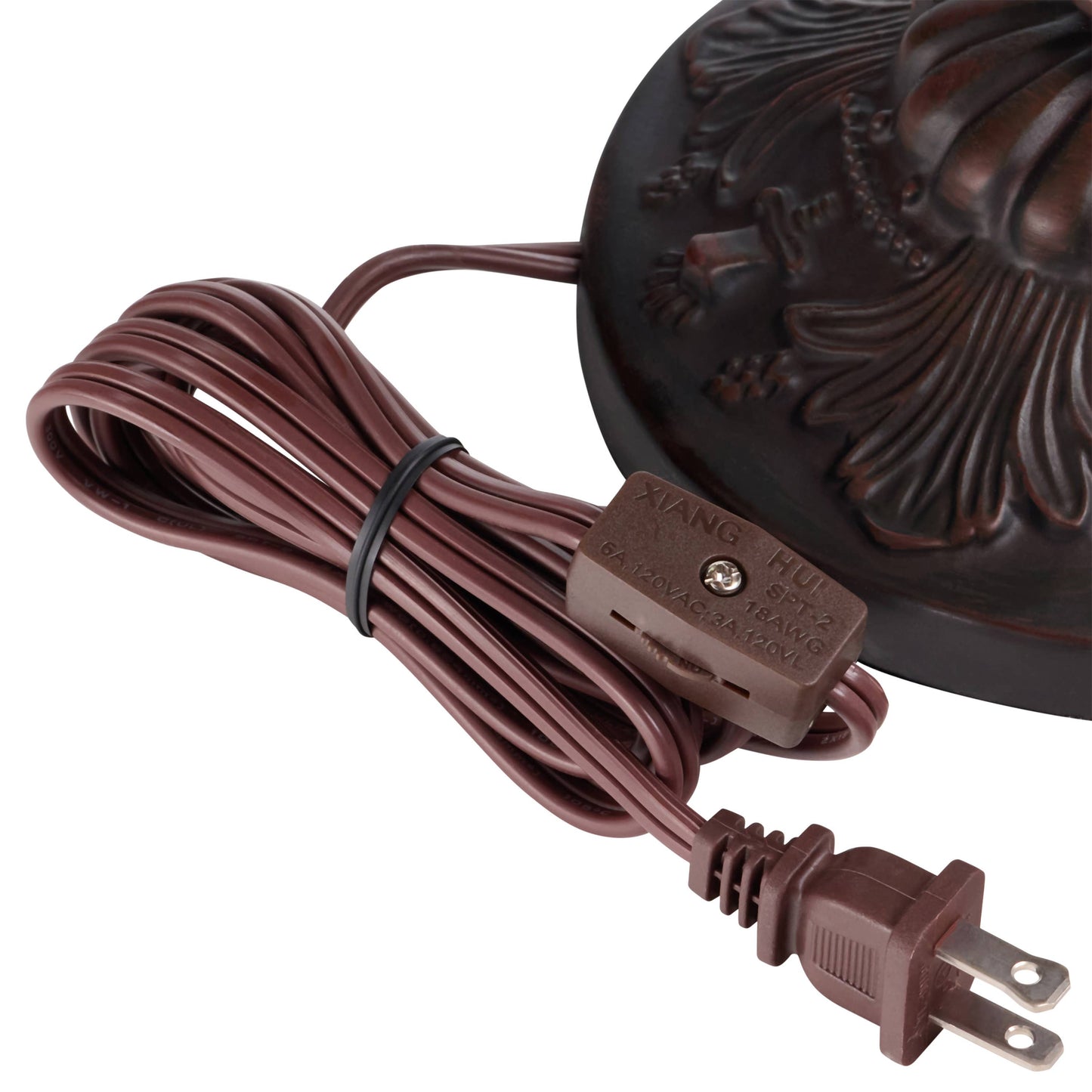 River of Goods - 24.5"H Double Lit Amber Bowl Shade Stained Glass Table Lamp