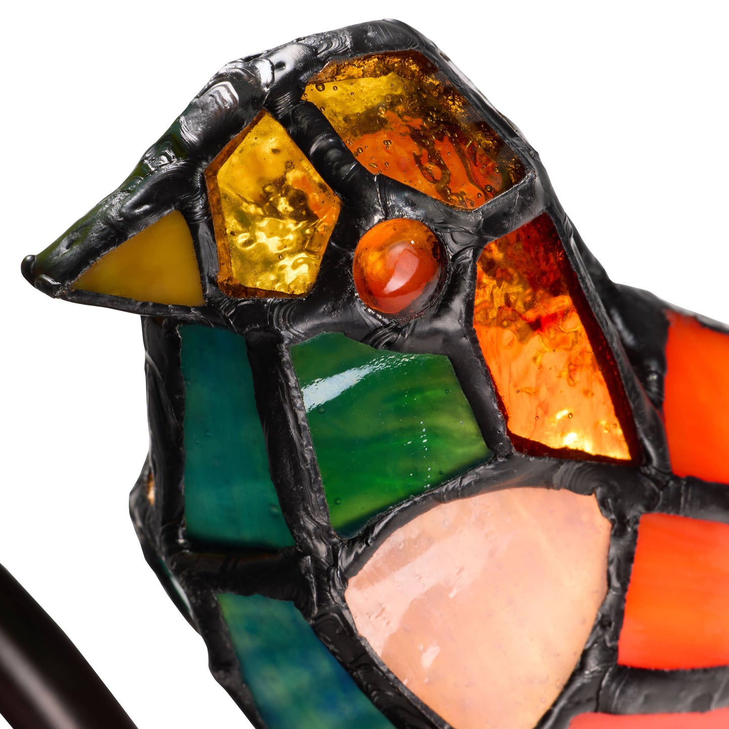 River of Goods - 15"H Tiffany-Style Stained Glass Bird Novelty Table Lamp