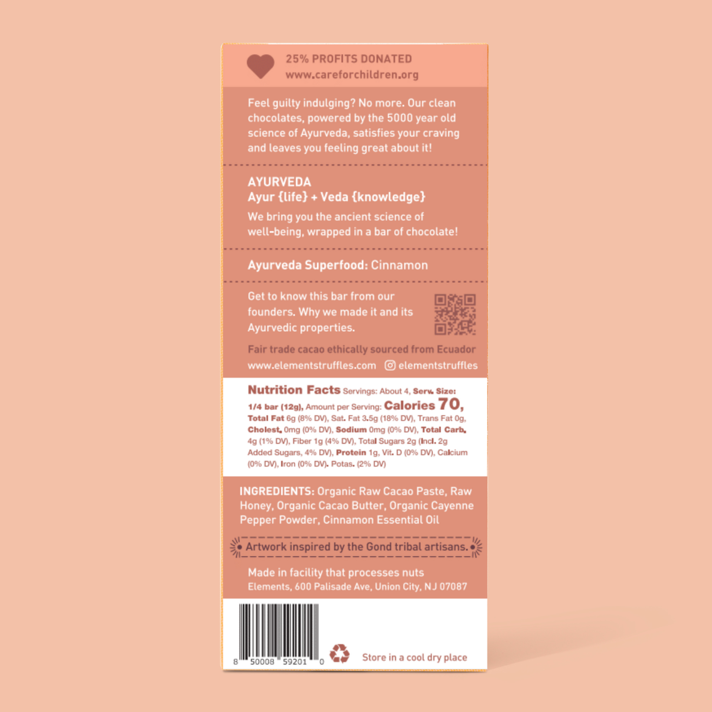 Elements Truffles - Spicy Cayenne 75% Dark Chocolate