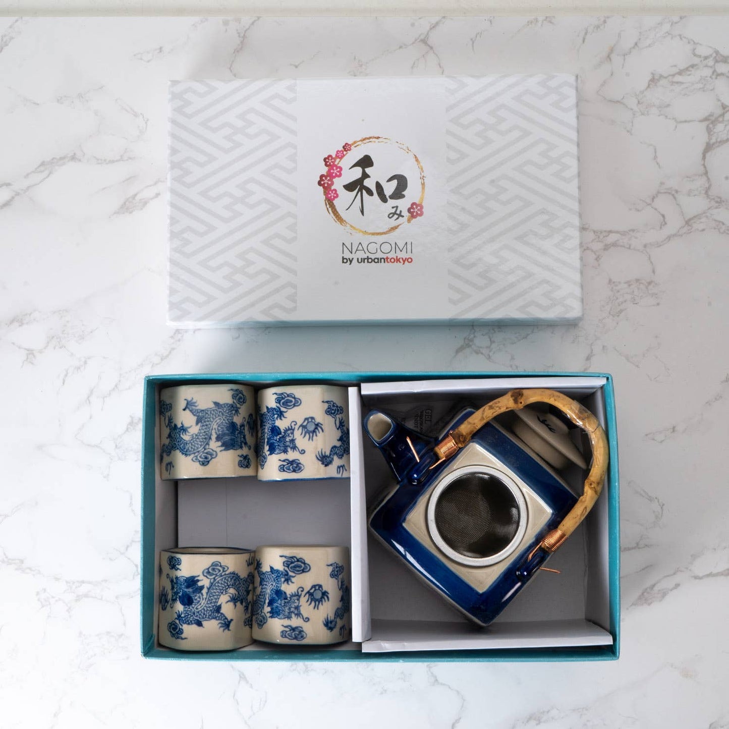 Urban Tokyo - Oriental Ryu Dragon Tea Set 20oz Tea Pot with 4 Hexagon Cups (4/8)