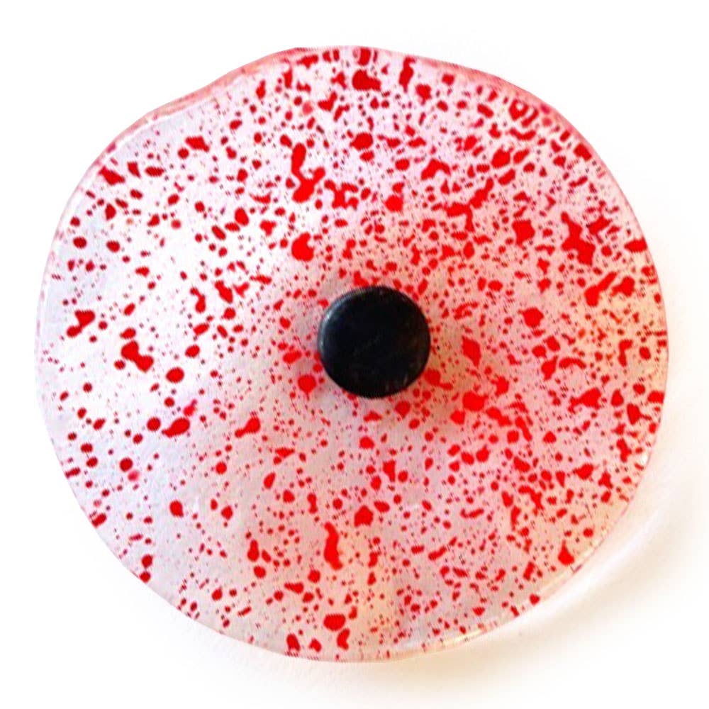 CARNEOL GLASS - Small Glass Flower Outdoor - Transparent Red