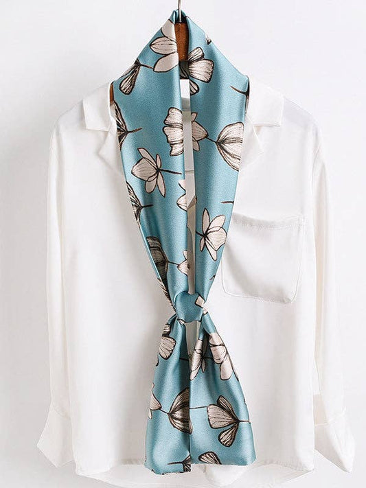 UZ Wholesale Store - Floral Printed Sun Protection Shawl&Scarf: BLUE GREEN / One_size
