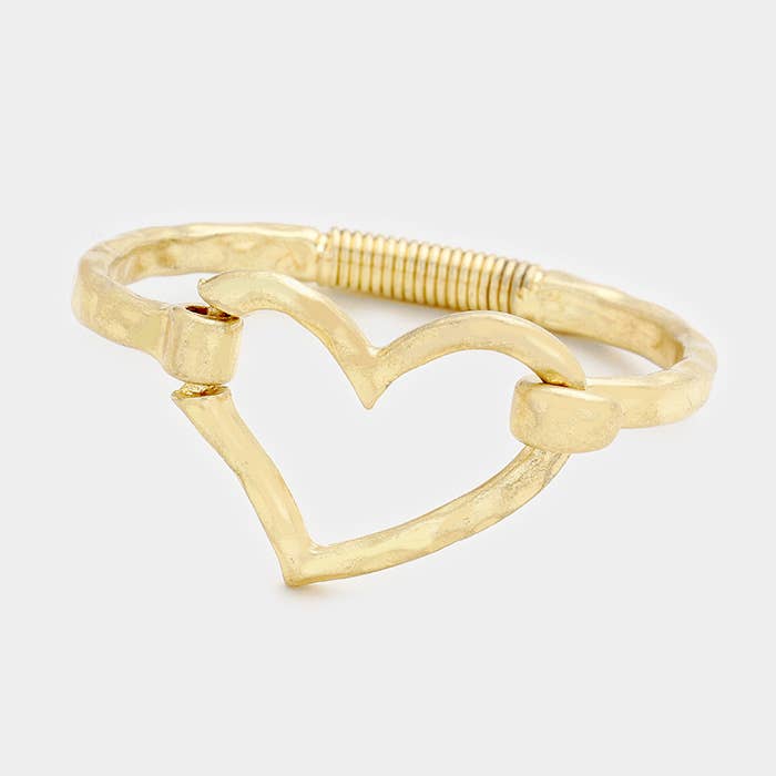 Sensibling Corp. - Open Metal Heart Hook Bracelet: Gold