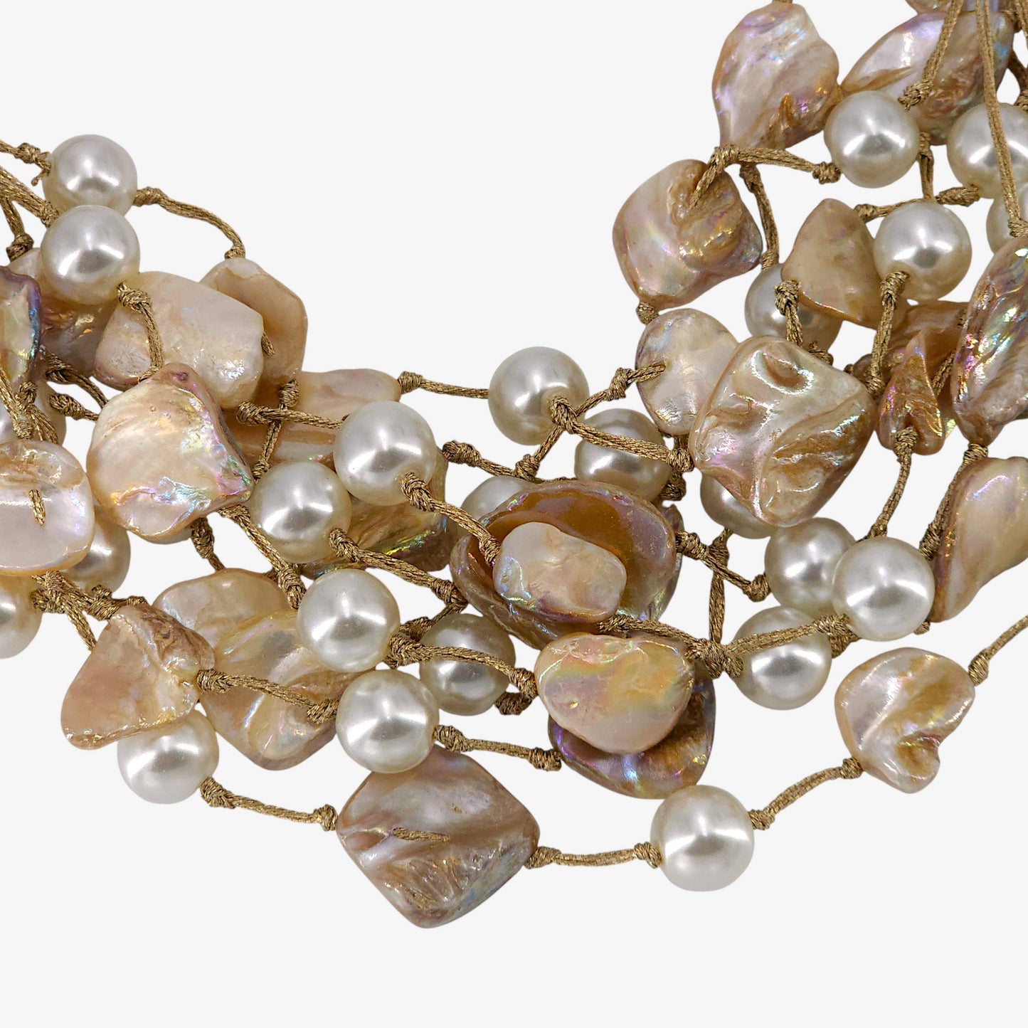 Bijoux Envie Statement Jewelry - Chunky Shell & Pearl Necklace | Handmade Statement Jewelry