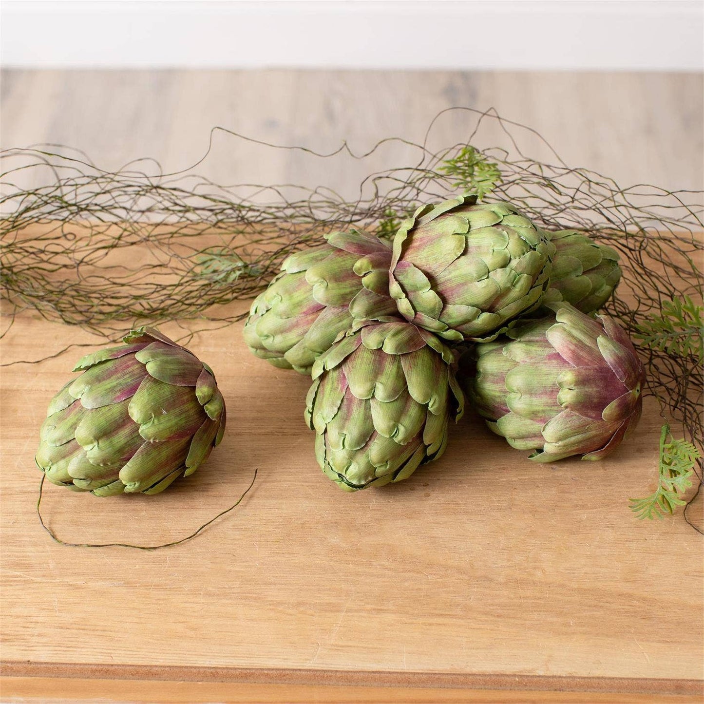 Audrey's Home & Gift - Green & Burgundy Faux Artichoke (PK/12)