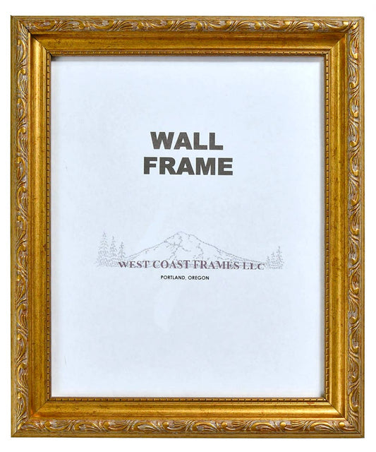 West Coast Frames LLC - 301G - 1-1/4" Gold Antique Filagree Poly Picture Frame: 8 x 10
