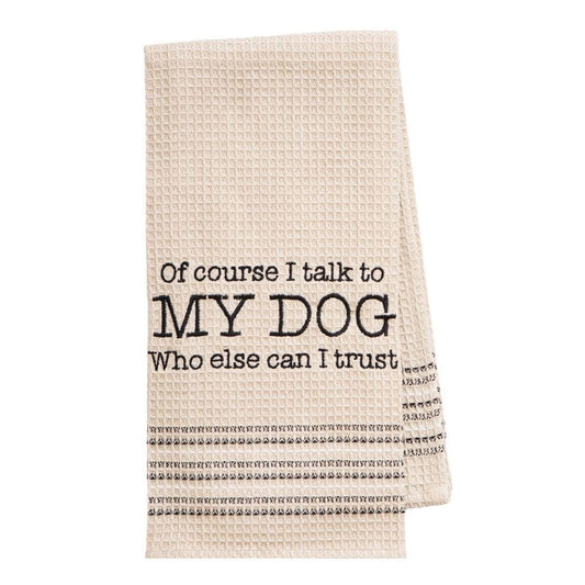 Mona B. - MY DOG WAFFLE-WEAVE DISHTOWEL (Set of 2) MH-155