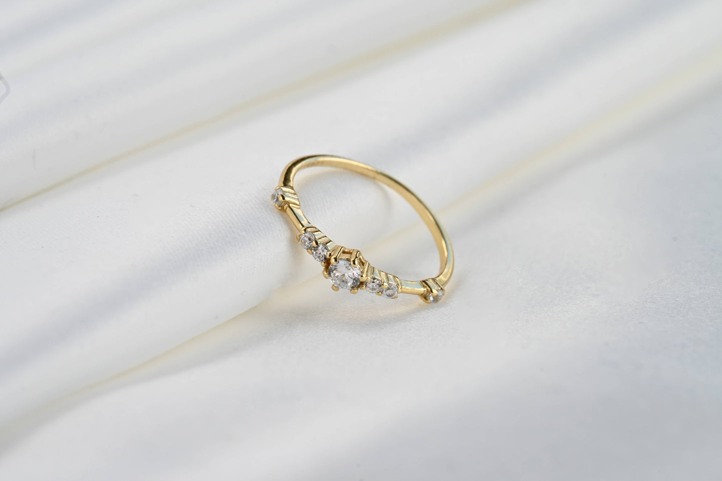 Blueyejewelry - Silver Diamond Ring - Sterling Silver Cluster CZ Ring 0447: 6