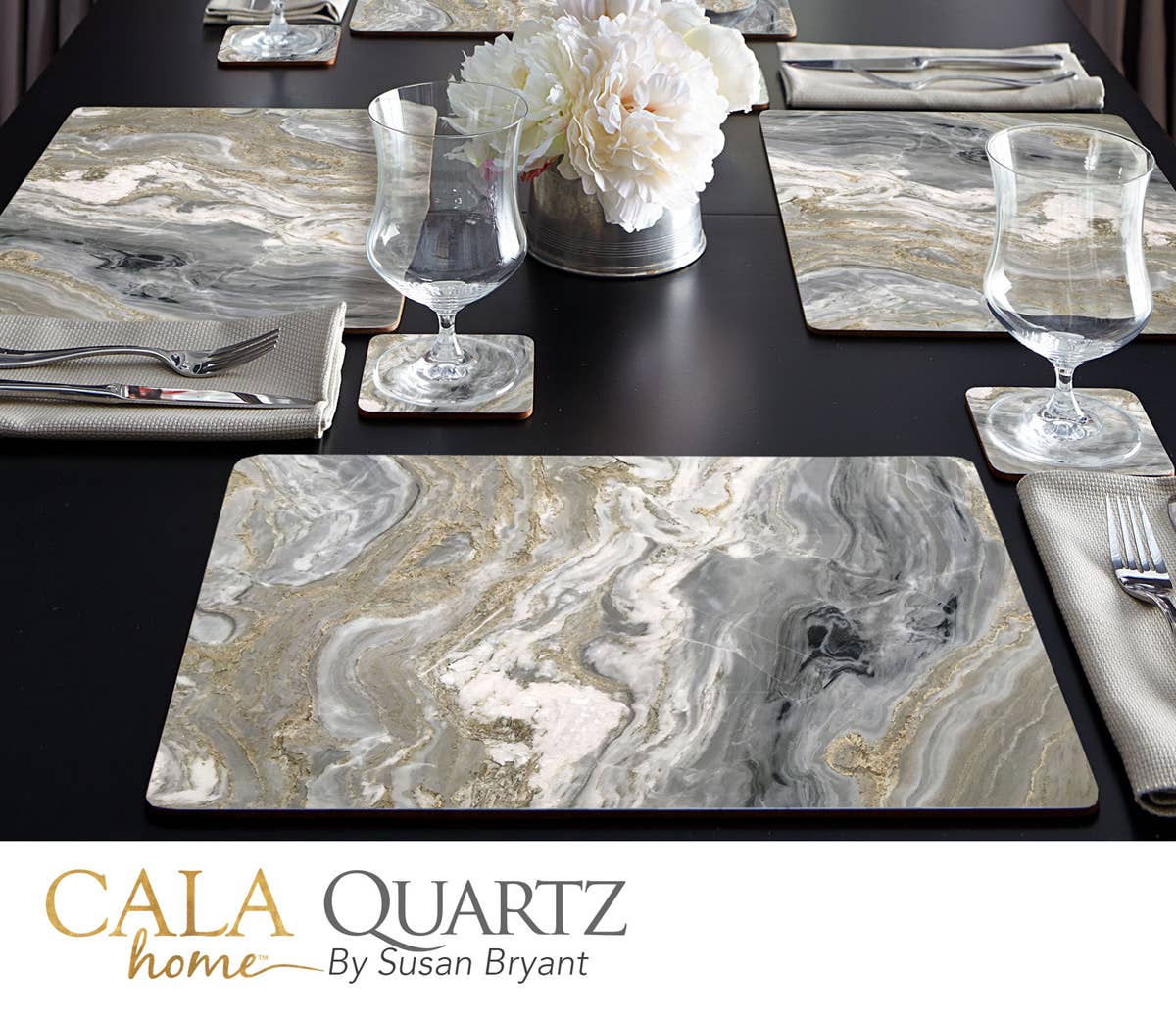 CounterArt/Highland Home/Thirstystone/CoasterStone - Cala Home Quartz Decorative Hardboard Placemats