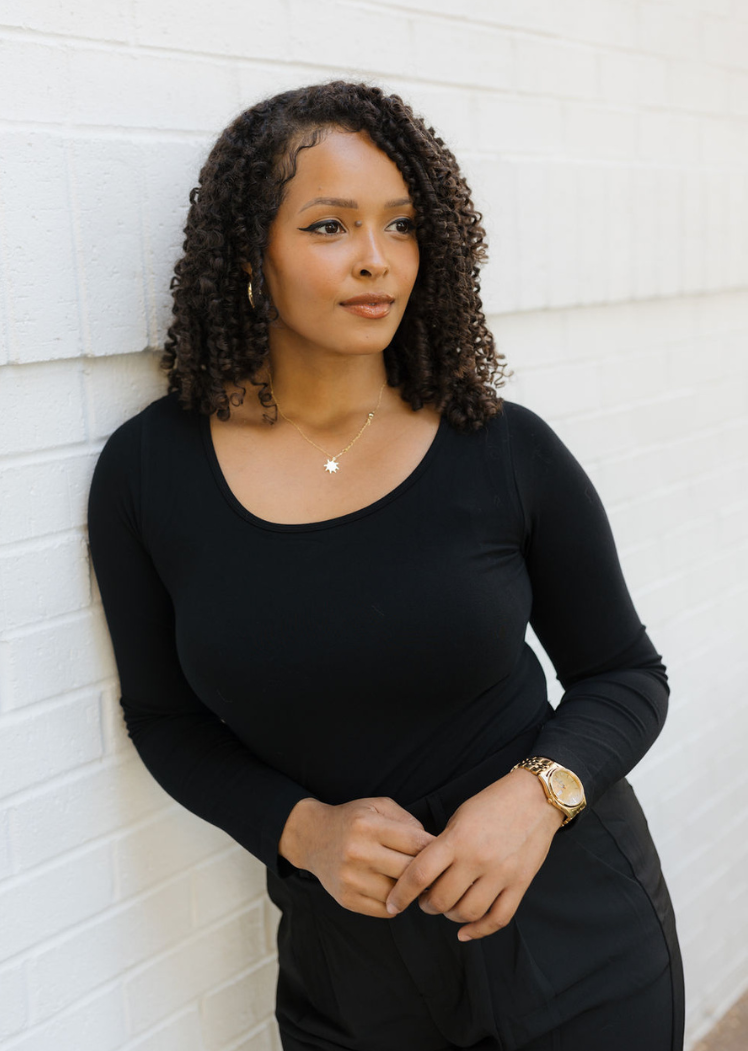 ELIETIAN - Reversible Long Sleeve - Curvy Fit: Charcoal