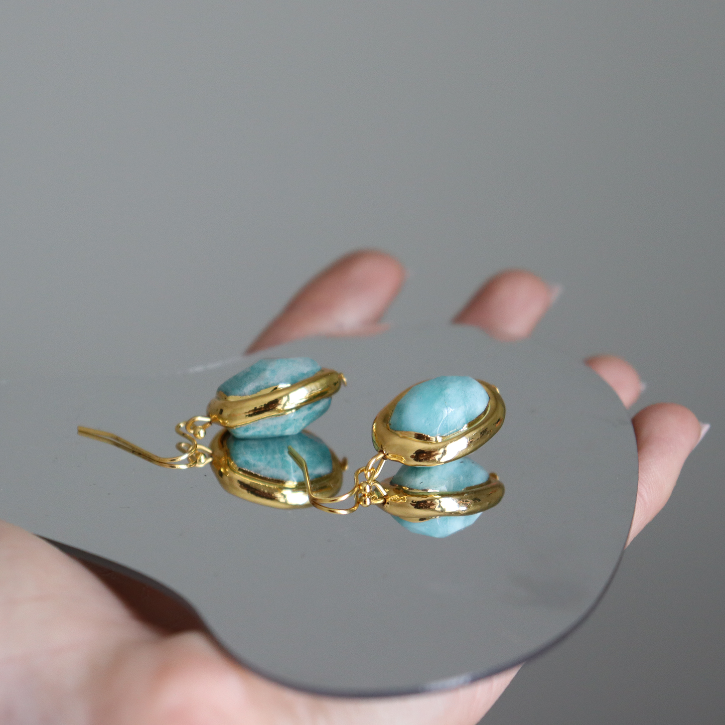 KARINE SULTAN - Amazonite Stone Earrings