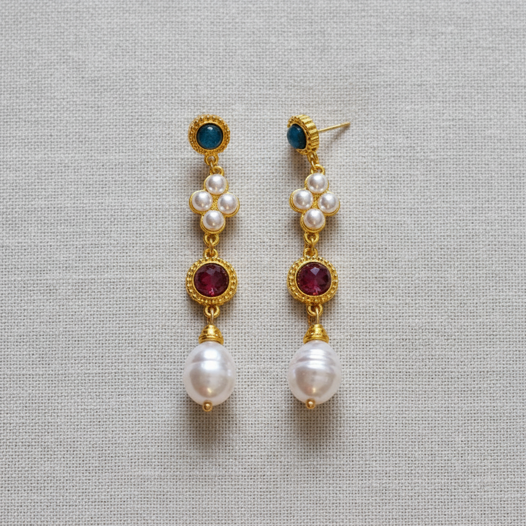 camilla dovey - Vintage Inspired Pearl Collarbone Necklace