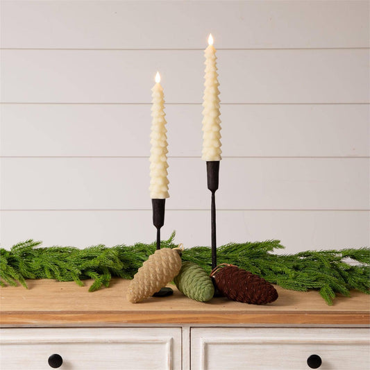 Audrey's Home & Gift - Led Candle - Ivory Christmas Tree Taper (Pk/02)