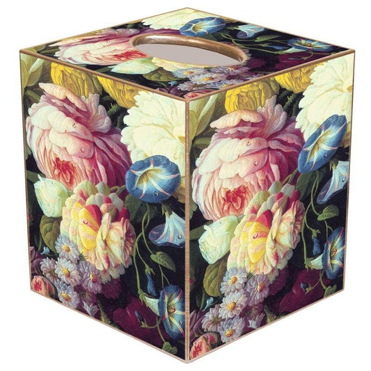 Marye-Kelley - Peony Floral Design Tissue Box Cover: Paper Mache