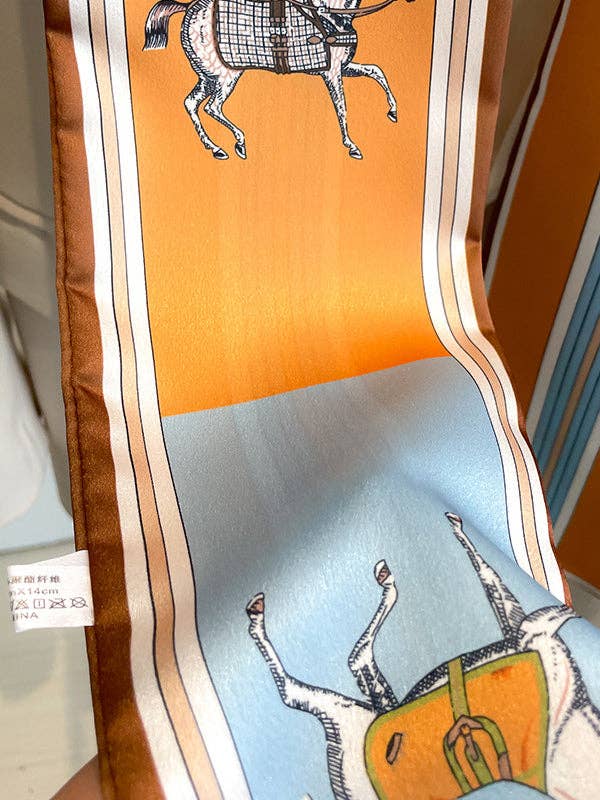 UZ Wholesale Store - Animal Printed Striped Scarf: BLUE / One_size