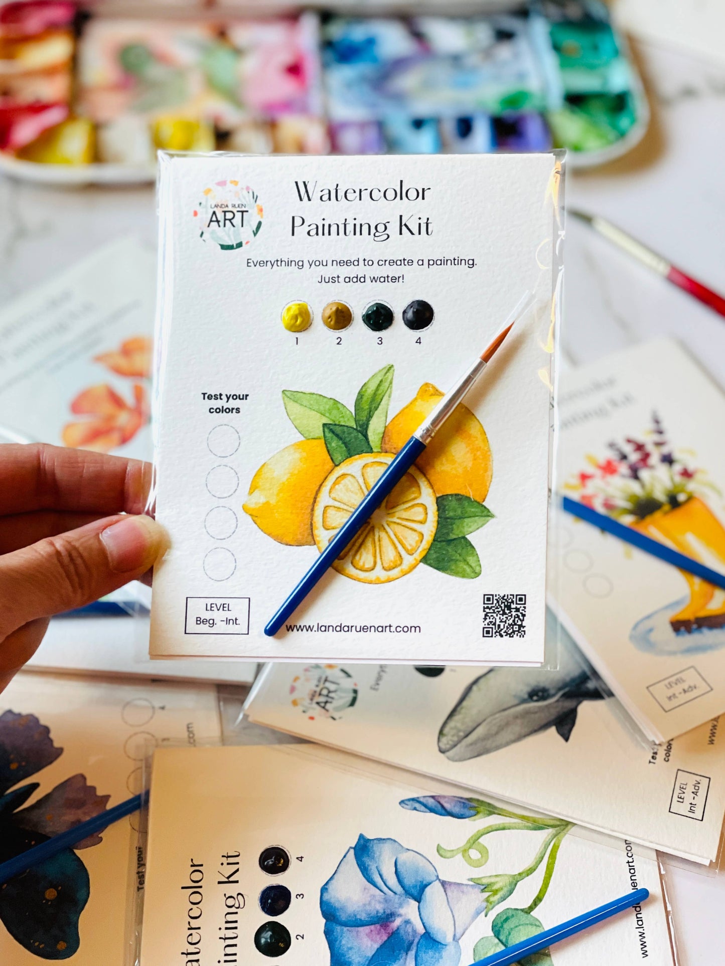 Landa Ruen Art - Lemons Watercolor Kit