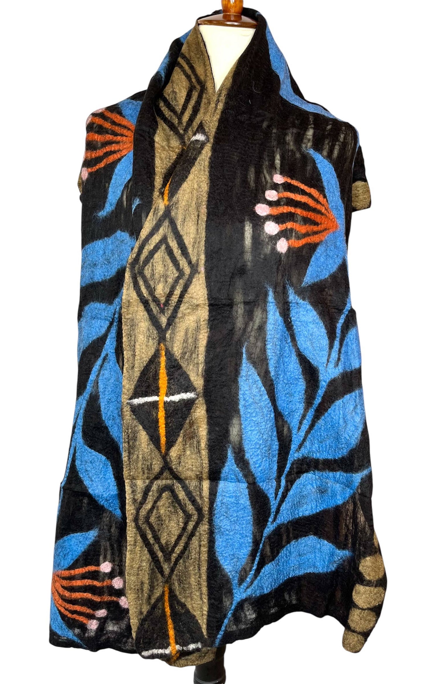 Pomegranate Moon - Abstract Garden Scarf