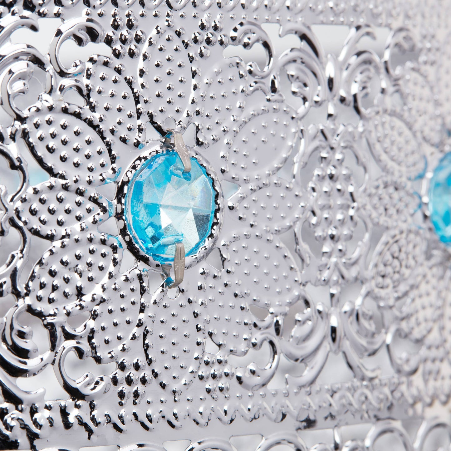 River of Goods - 21.75" Silver & Turquoise Ombre Glass Table Lamp