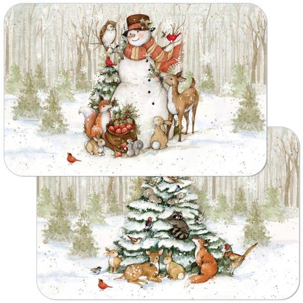 CounterArt/Highland Home/Thirstystone - Winter Forest Reversible Rectangular Plastic Placemat