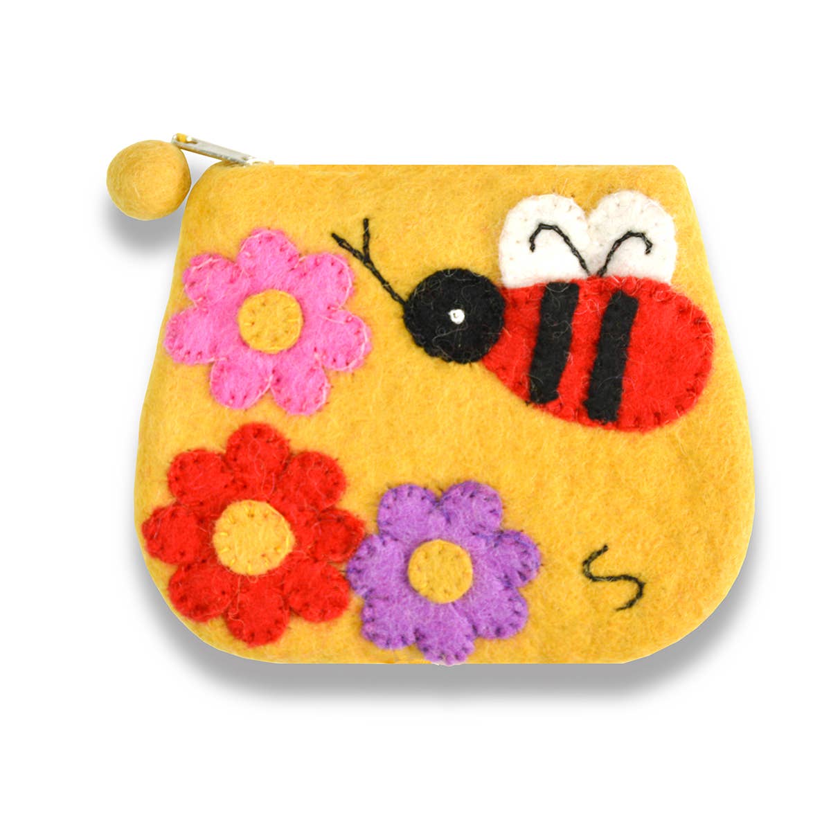 BNB Crafts Inc. - Bumble Bee Coin Purse: Red