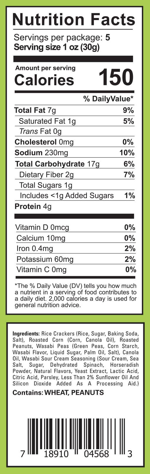Bruce Julian Heritage Foods - Couch Mix® - Sour Cream Wasabi, 5.5-oz