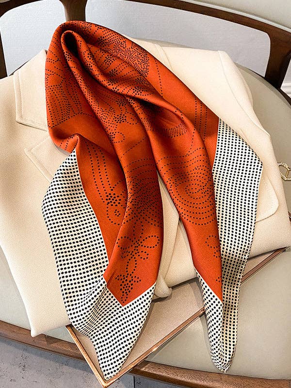 UZ Wholesale Store - Polka-Dot Leisure Fashion Scarf: ORANGE / One_size