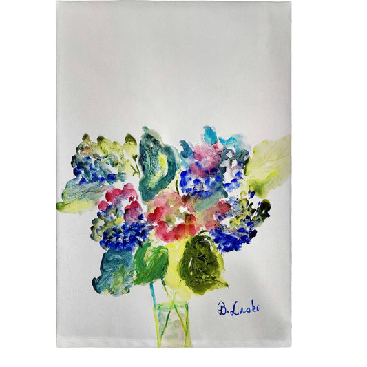 Betsy Drake Interiors - Vase of Hydrangeas Guest Towel