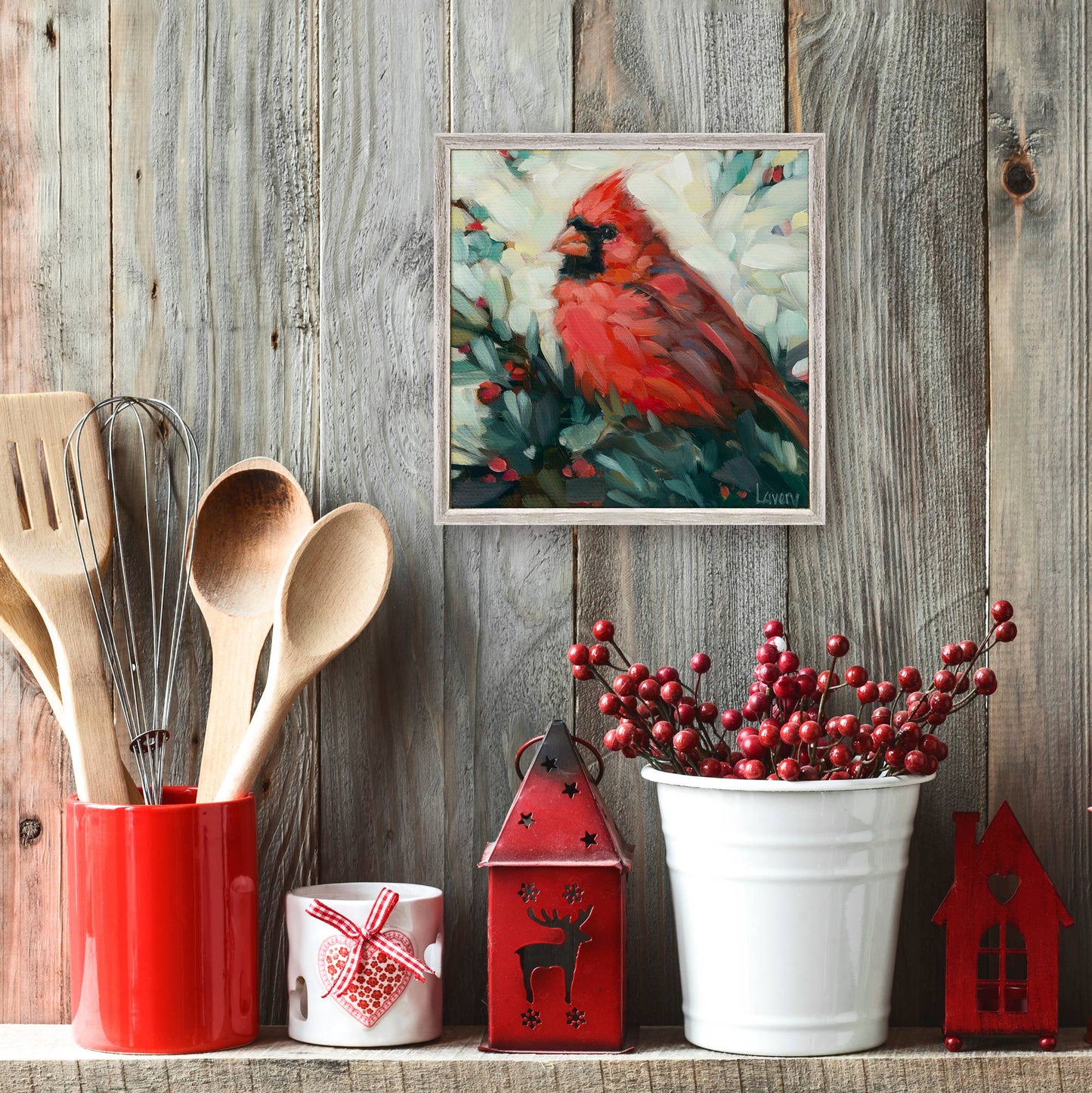 GreenBox Art - Cheers Cardinal Mini Framed Canvas