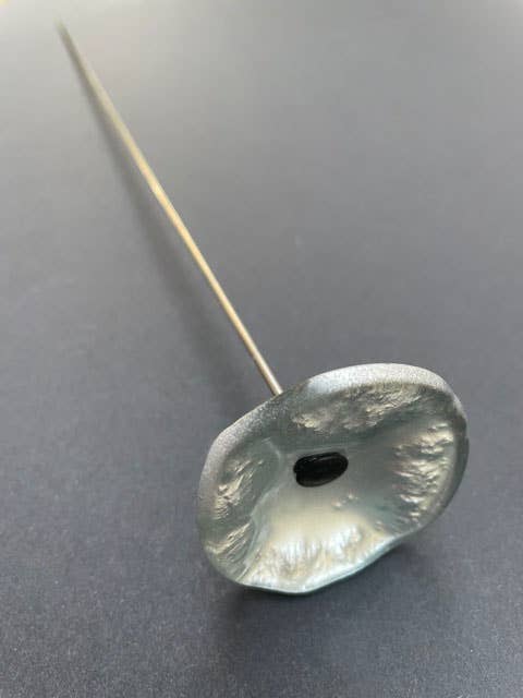 CARNEOL GLASS - Small Glass Flower For Inside In Silver