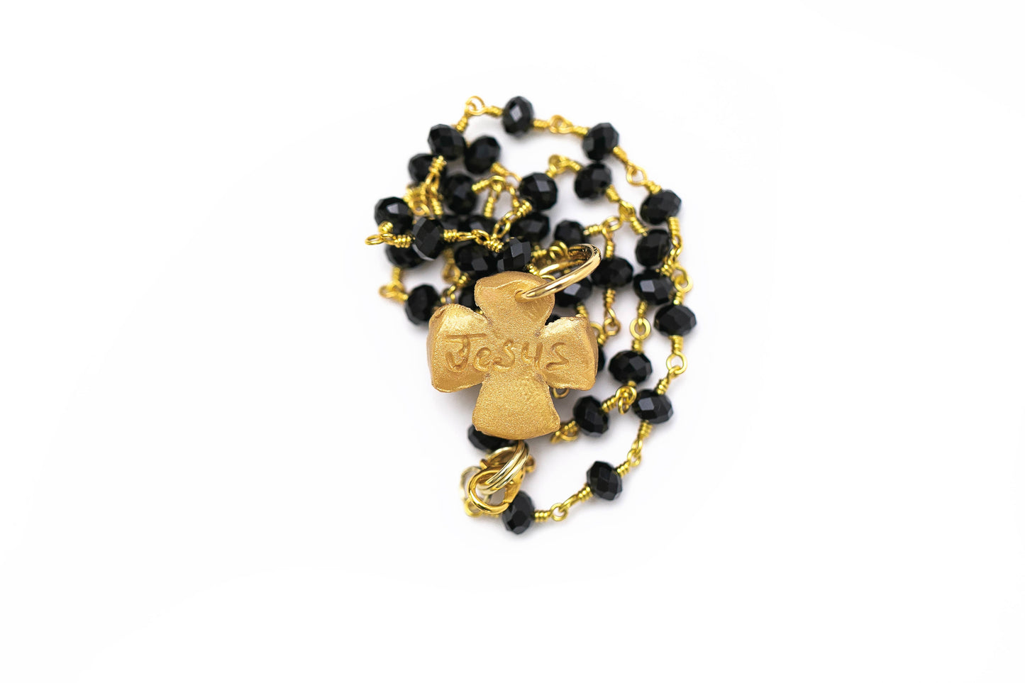 Hidden Truth Jewelry - Black Onyx chain with Julia Cross Necklace