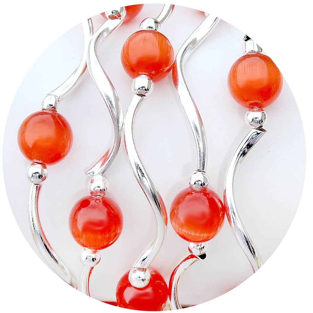 My Fun Colors - Cats Eye Bracelets Select from 12 Color Styles: Sky Cats Eye Bracelet