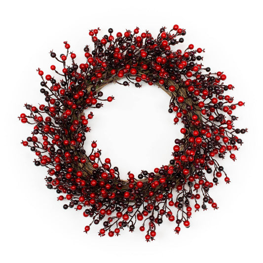 Mills Floral Company - Red Berry Wreath - 20 Inch