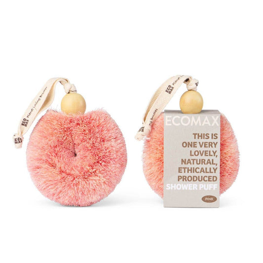 Ethical Global - Spa Shower Puff Body Brushes - Handmade - All Natural: Pink