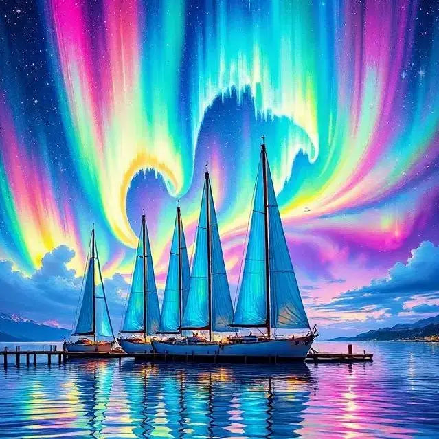 Wicked Cool Unicorn - Aurora Borealis 5 x 7 Fantasy Art Cards : 003