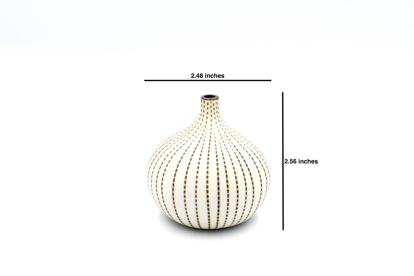 Art Floral Trading LLC - 192W23 CONGO TINY S-Handcrafted Porcelain Bud Vase