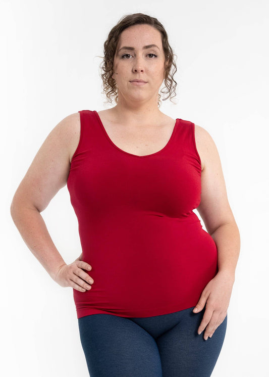 ELIETIAN - Reversible Tank - Curvy Fit: Red