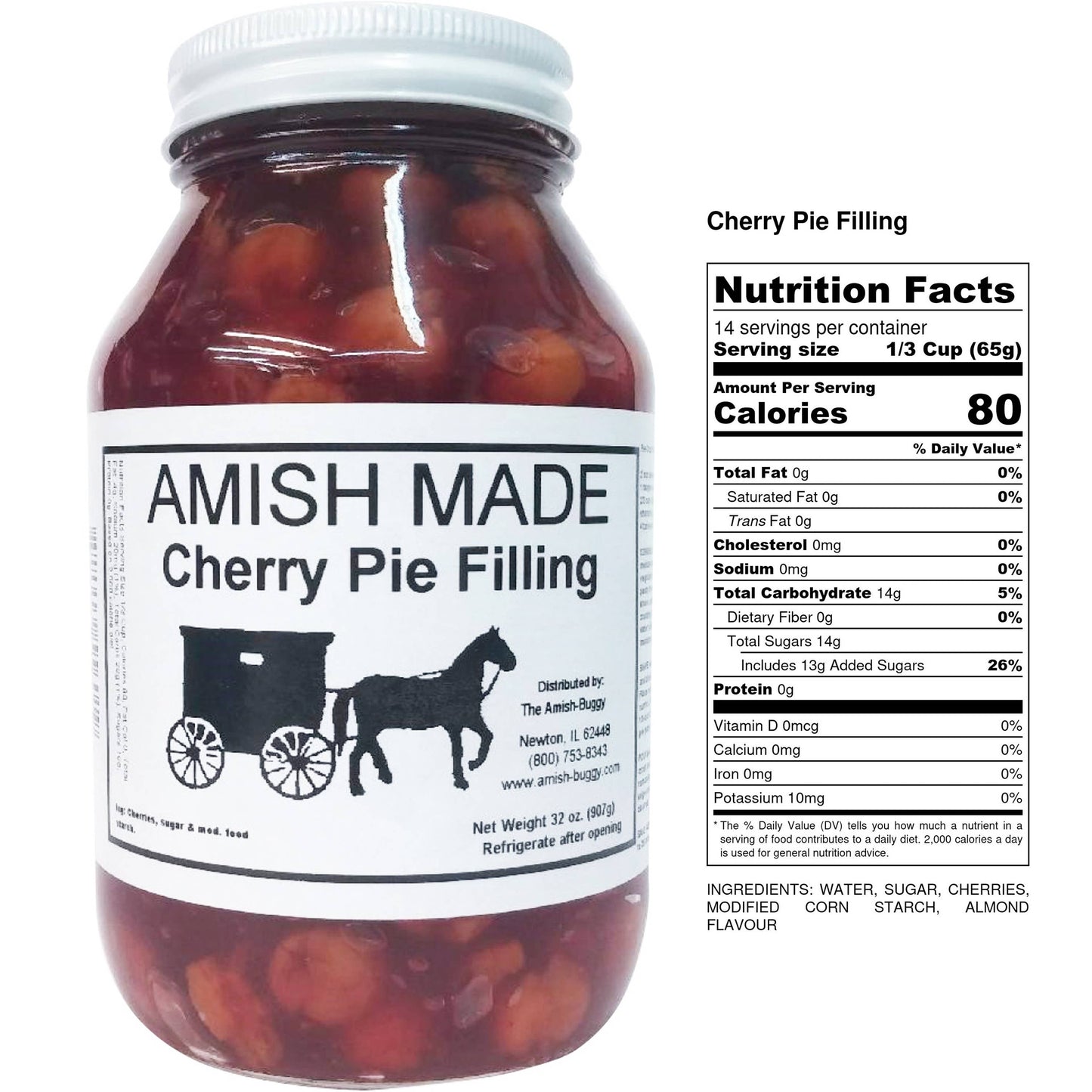 Arndt's Fudgery LLC - Amish Pie Filling - 32 Oz Jar: Apple