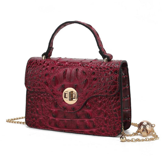 MKF Collection - MKF Mae Women's Mini Crossbody Stylish Vegan Leather Bag.: Fuchsia