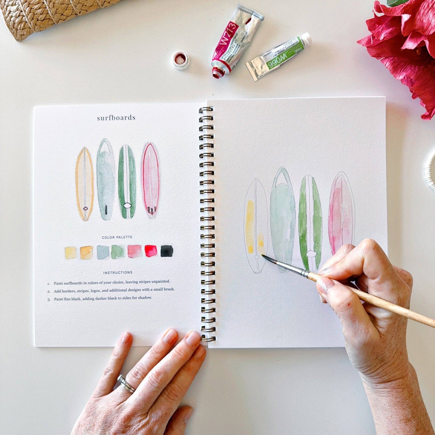emily lex studio - Tropical watercolor workbook