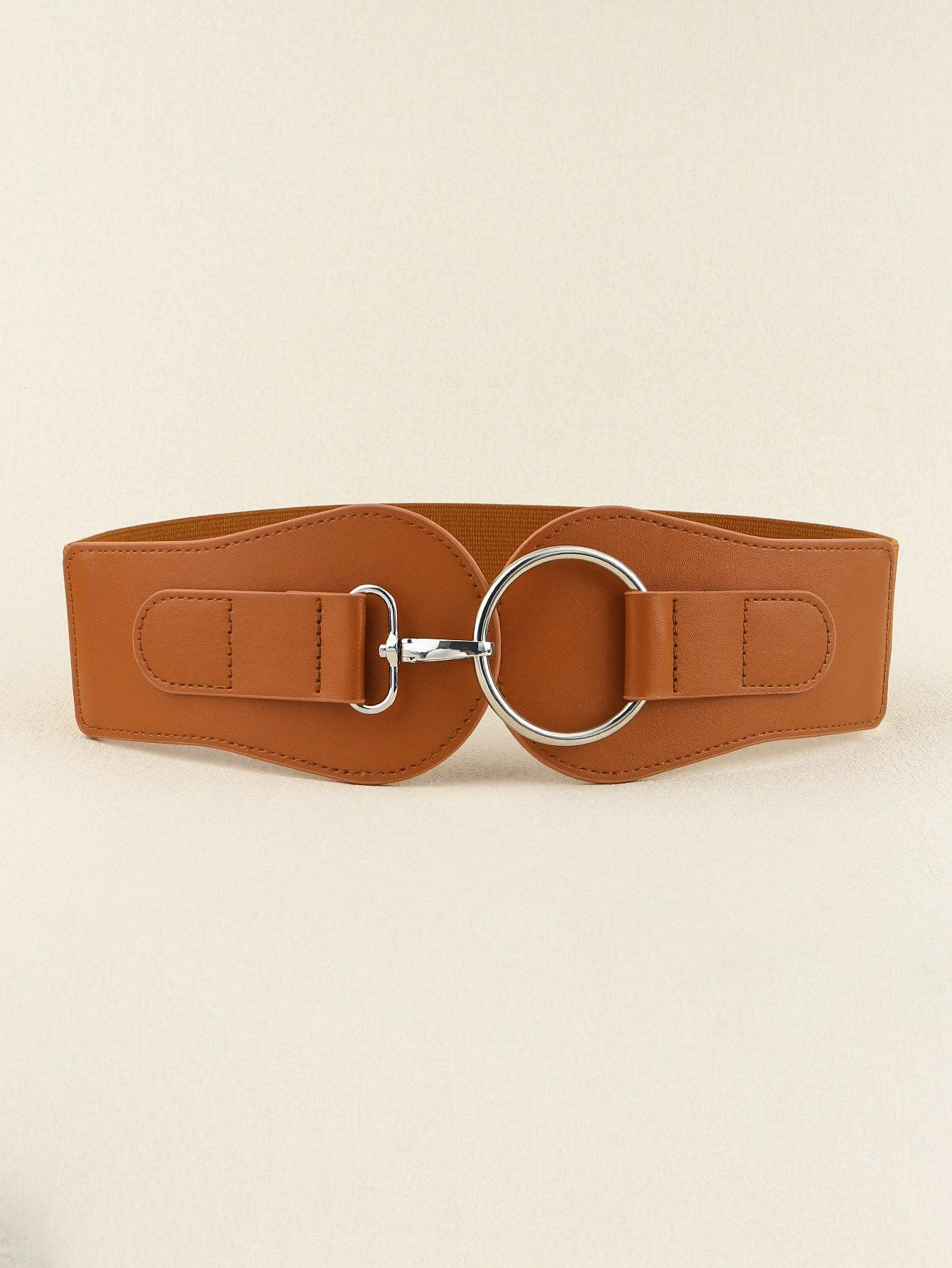 Kustom Kreations Goods - PU Elastic Wide Belt: Chestnut / One Size