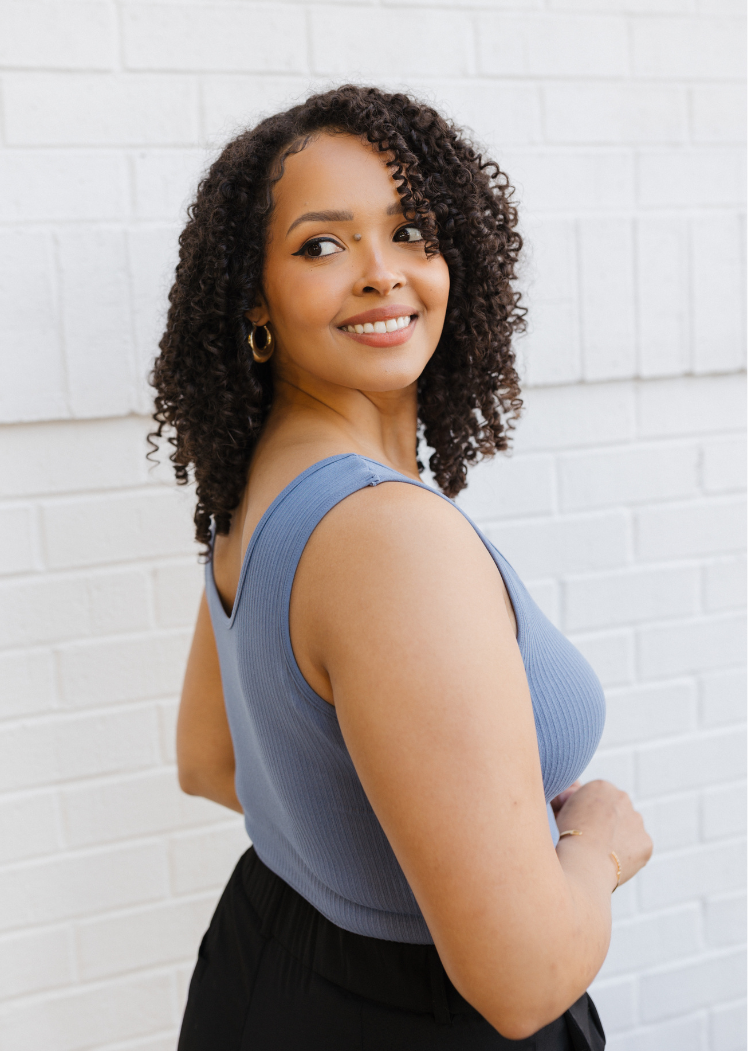 ELIETIAN - Ribbed Reversible Tank - Curvy Fit: Black