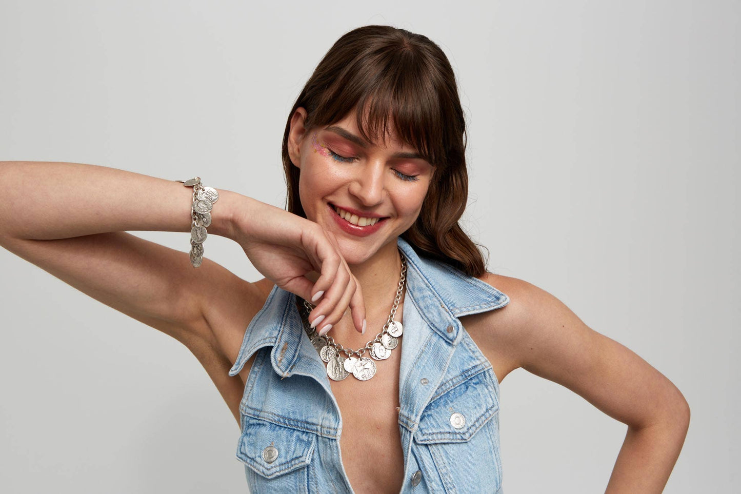 Chanour - Handmade Coin Pewter Necklace - 3909