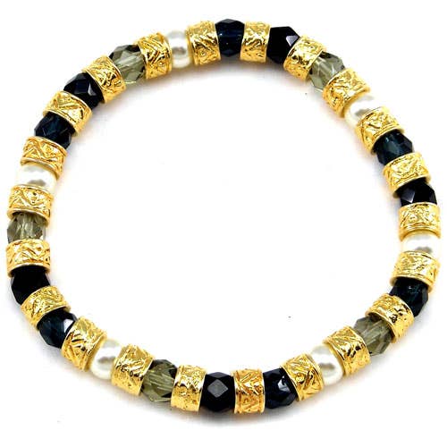 Alice Sturzinger LLC - Linda Murano Glass Stretch Bracelet: Blue